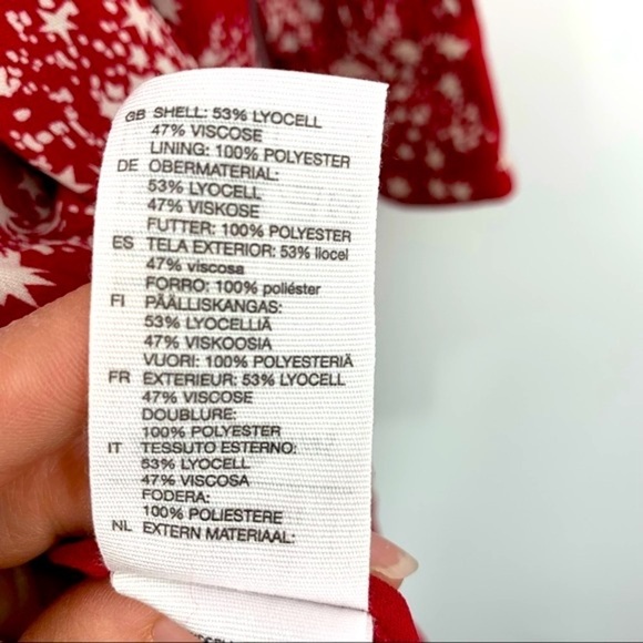 & Other Stories Dress Moon Stars Zodiac Celestial Witchy Astrology Print Tencel - Picture 8 of 11